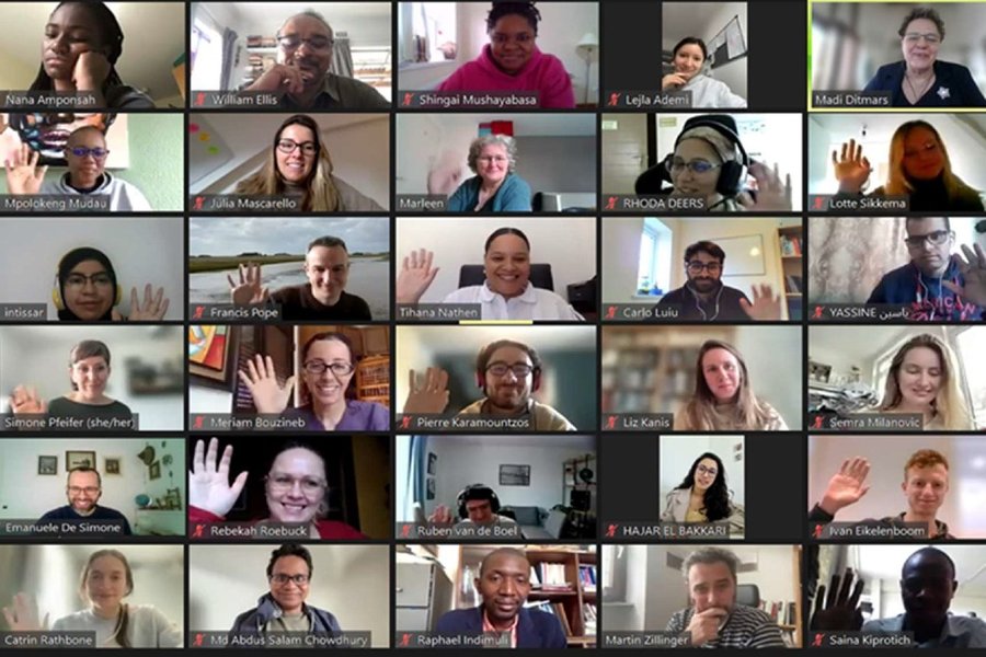 A screenshot of the participants “Decentring Epistemologies for Global Well-Being” project on Zoom.