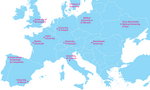 EUniWell Map of Alliance Members