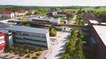 Aerial view of the Linnaeus University campus in Växjö