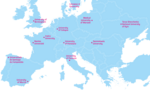 EUniWell Map of Alliance Members