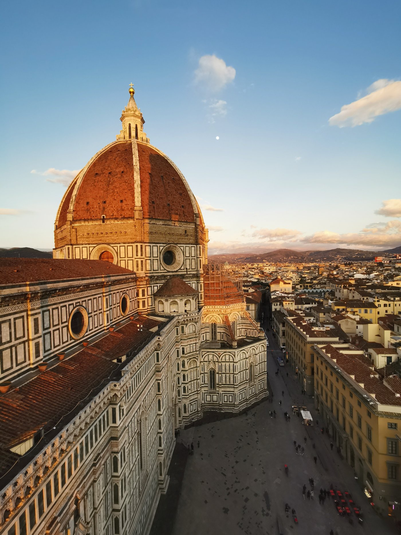 The picture shows the dome of the Cathedral of Santa Maria del Fiore in Florence.